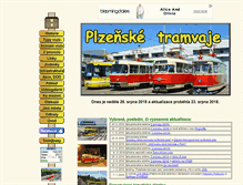 Tablet Screenshot of plzensketramvaje.cz